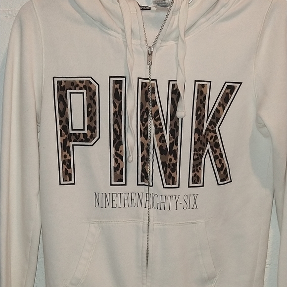 PINK Victoria's Secret RARE Cheetah Zip Hoodie XS - Picture 8 of 8